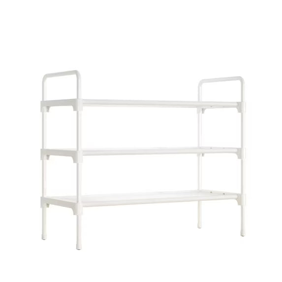 Kitsure 3-Tier Shoe Rack for Closet, Sturdy Shoe Organizer, 27.6" x 11.8" x 22.6", White