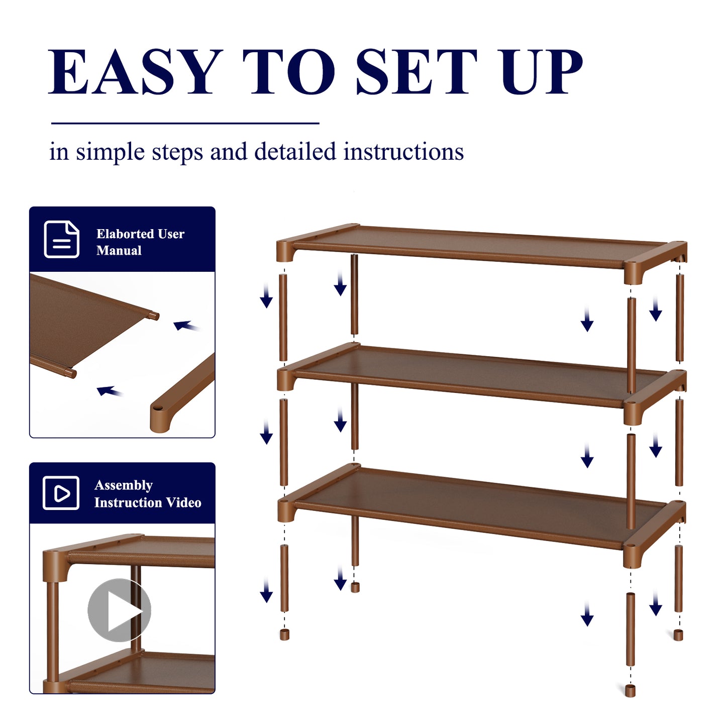 Kitsure Shoe Rack - Premium Non-Woven Shoe Rack Shelf