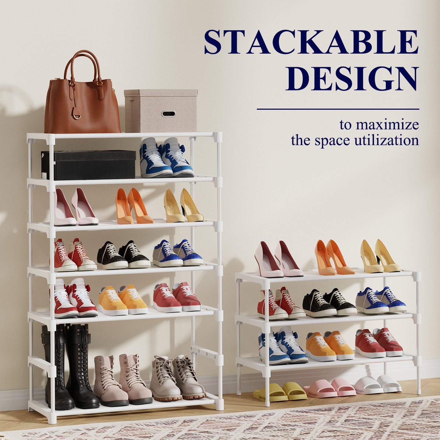 Kitsure Shoe Rack - Premium Non-Woven Shoe Rack Shelf