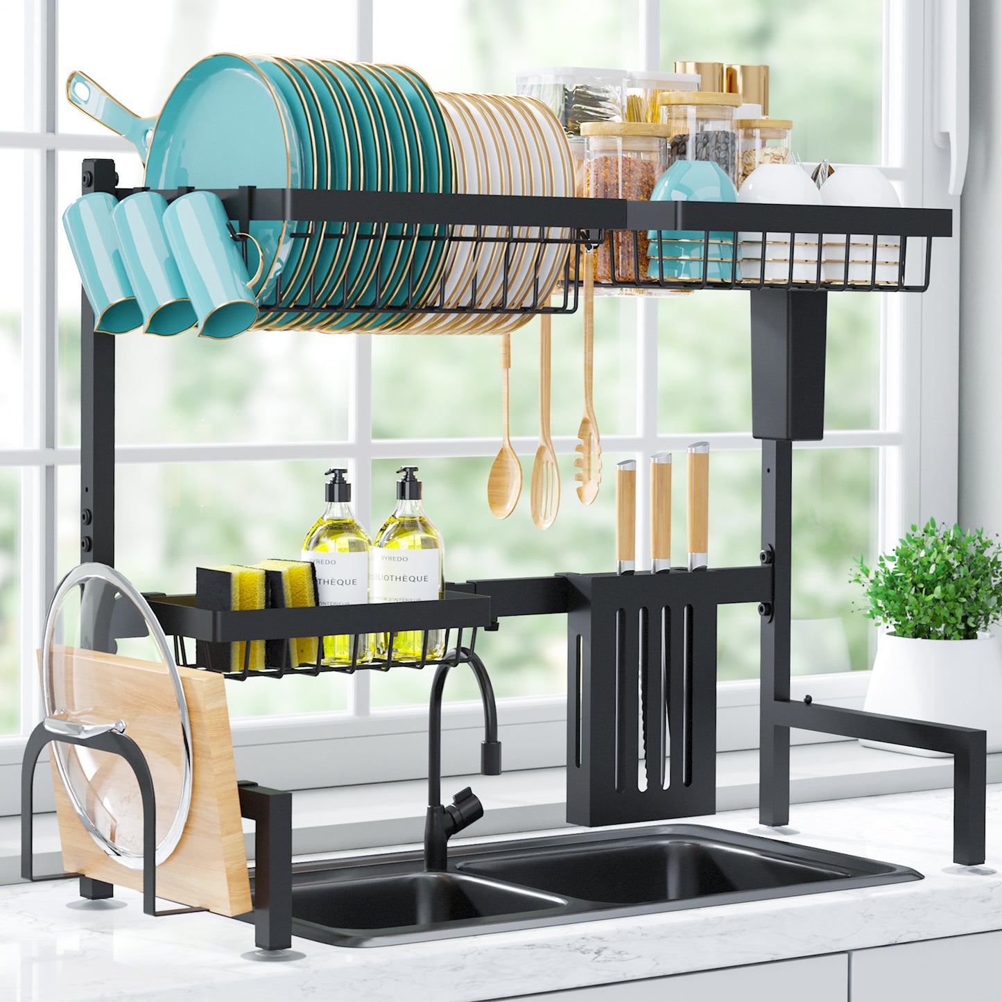 Dish Drying Rack - Large Over The Sink Dish Drainer Drying Rack