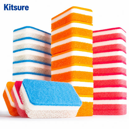 Kitsure Sponges Kitchen, 24Count, Sponges for Dishes Cleaning, Sponges for household purposes
