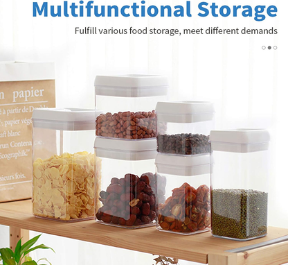 Kitsure Airtight Food Storage Container Set - 8 PC Set - Pantry Organization and Storage, Kitchen Canisters with Lids, Leak-Proof Pantry Storage Containers with Food-Grade Material & Stackable Design