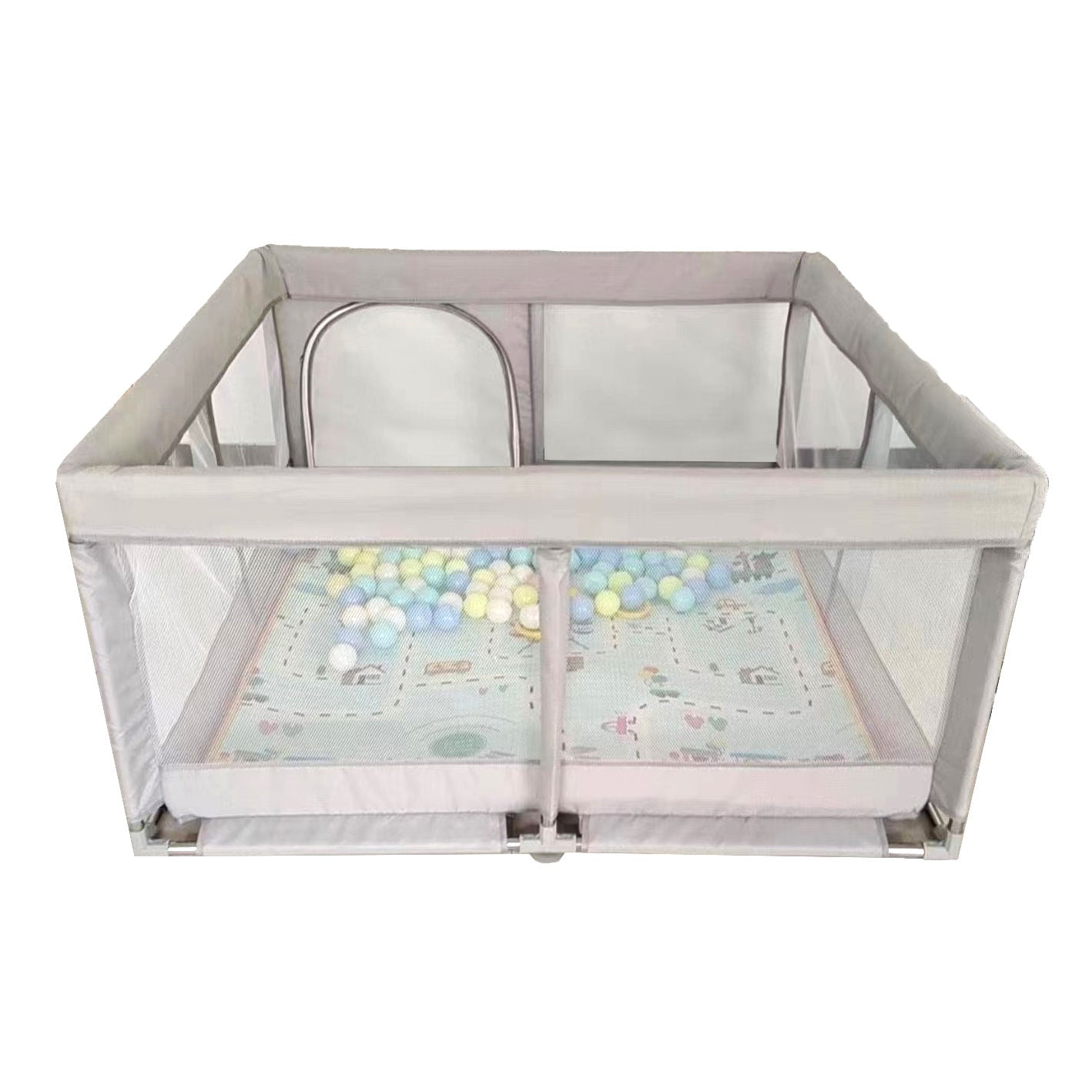 Kitsure Playpens for Babies, Play Pen, Toddlers with Gate and Breathable Mesh, for Indoor & Outdoor