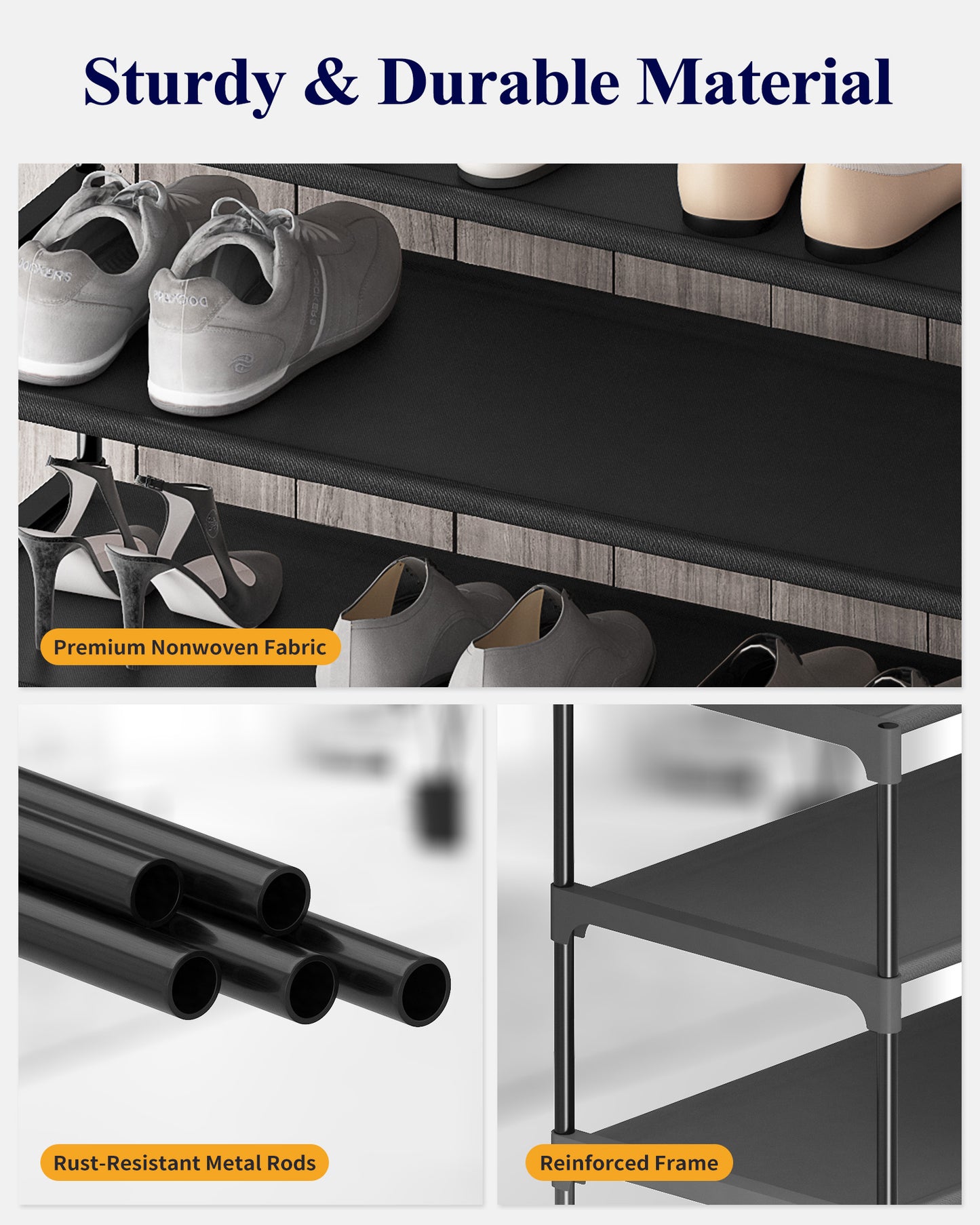Kitsure Shoe Rack - Premium Non-Woven Shoe Rack Shelf 5X-Large