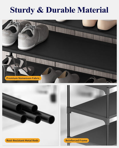 Kitsure Shoe Rack - Premium Non-Woven Shoe Rack Shelf 5X-Large