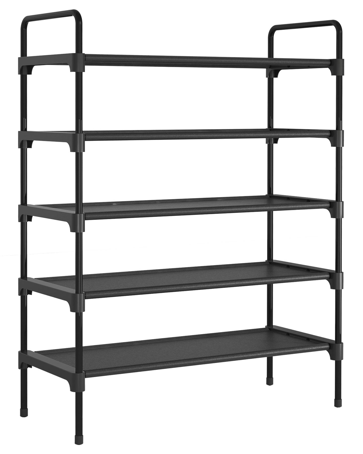 Kitsure 3-Tier Shoe Rack for Closet, Sturdy Shoe Organizer, 27.6" x 11.8" x 22.6", Black