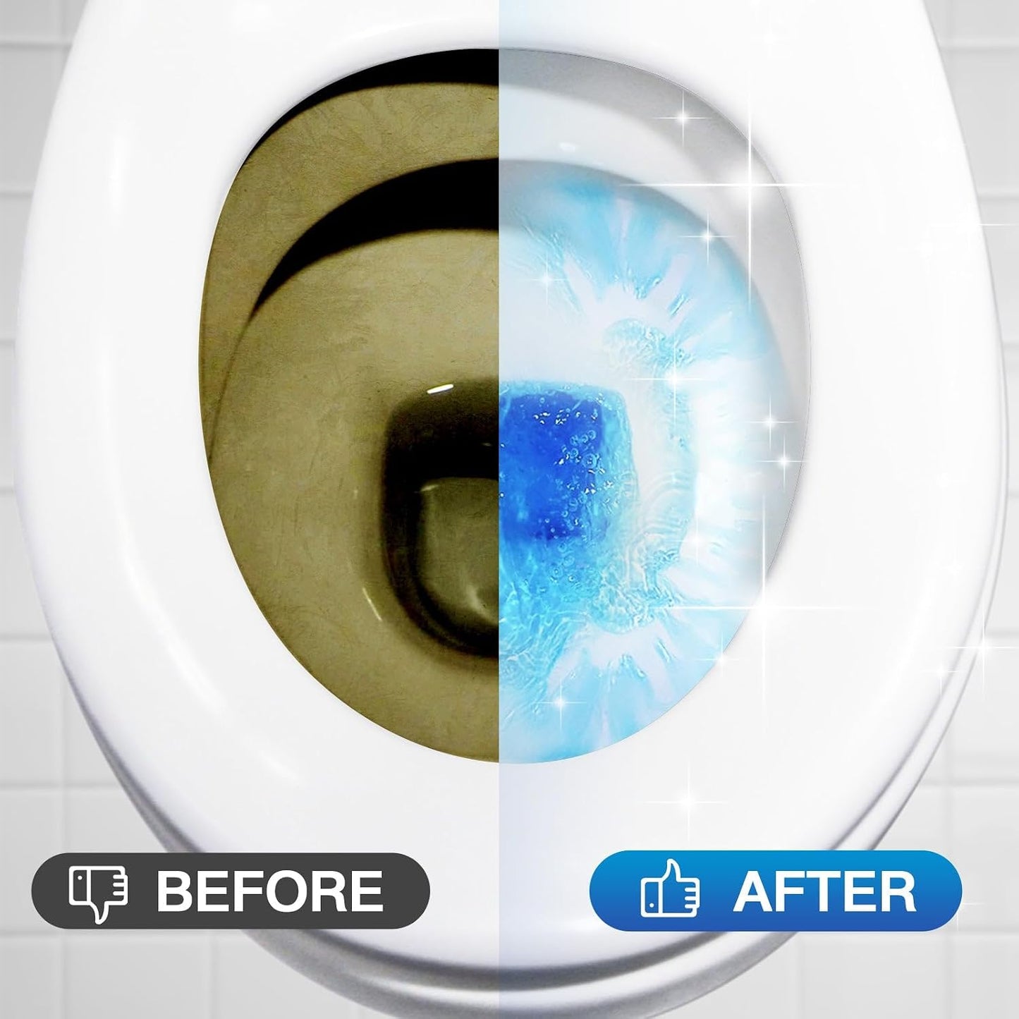 Kitsure Toilet bowl detergents, Toilet Bowl Cleaner Tablets, 12 Pack, Long-Lasting