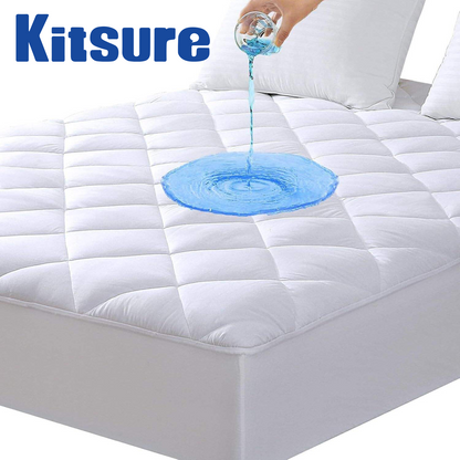 Kitsure Bed Cover Mattress Cover Mattress Protector,  Topper Pad Protector, Breathable, Extra Long