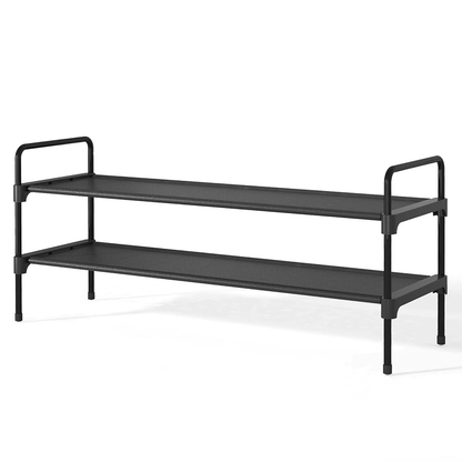 Kitsure 3-Tier Shoe Rack for Closet, Sturdy Shoe Organizer, 27.6" x 11.8" x 22.6", Black